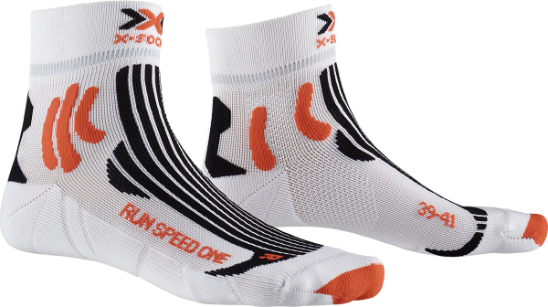 X-SOCKS® RUN SPEED ONE SOCKS ARCTIC WHITE/SUNSET ORANGE 39-41