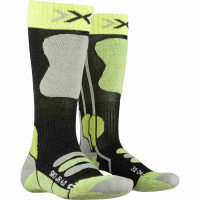 X-SOCKS® SKI JR 4.0 ANTHRACITE MELANGE/GREEN LIME 27-30