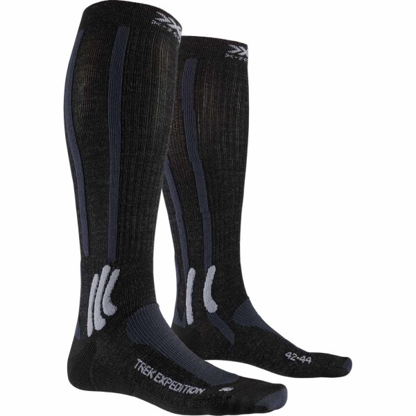 X-SOCKS® TREK EXPEDITION OPAL BLACK/DOLOMITE GREY MELANGE SIZE 39-41