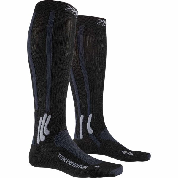 X-SOCKS® TREK EXPEDITION OPAL BLACK/DOLOMITE GREY MELANGE SIZE 42-44