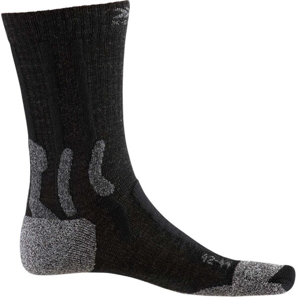 X-SOCKS® TREK SILVER OPAL BLACK/DOLOMITE GREY MELANGE SIZE 39-41