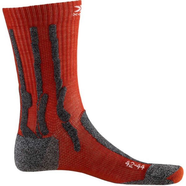 X-SOCKS® TREK SILVER CRIMSON RED/DOLOMITE GREY SIZE 35-38