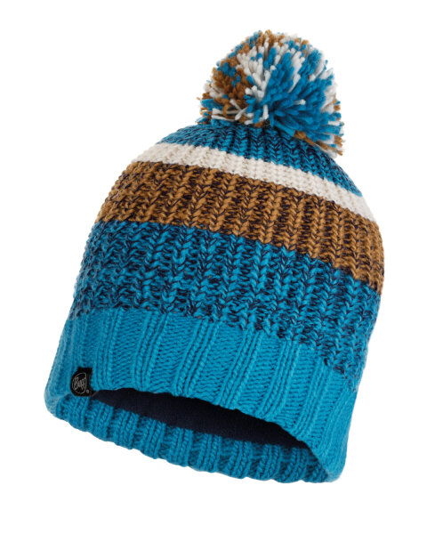 Buff® Knitted & Polar Hat Stig Erwachsene Bommelmütze Teal Blue