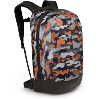 Osprey Transporter Panel Loader Black/Orange Camo O/S