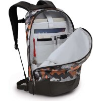 Osprey Transporter Panel Loader Black/Orange Camo O/S