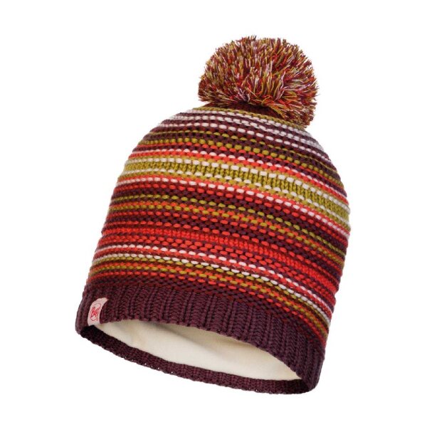 Buff® Junior Knitted & Fleece Hat Amity  MAROON