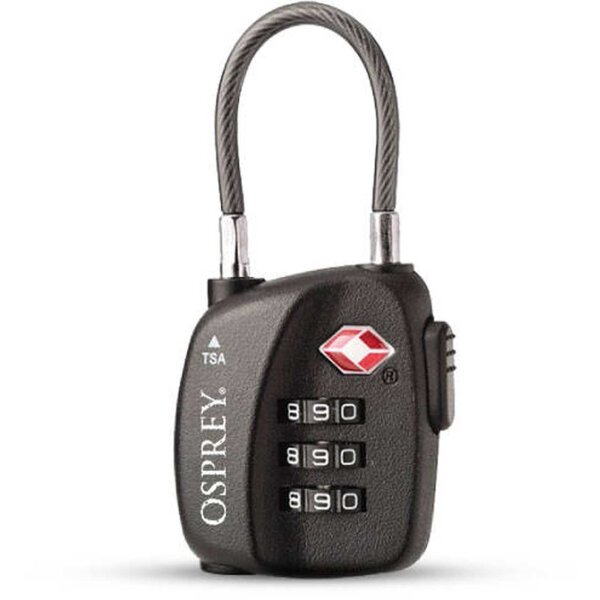 OSPREY TSA 3 Dial Cable Lock Black O/S