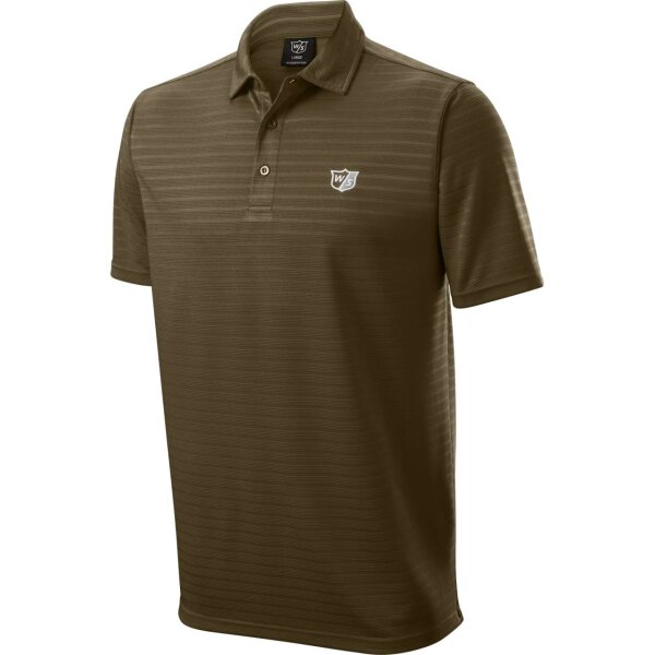 MENS STRIPE POLO OLIVE 2XL