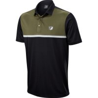 MENS 3 TONE POLO BLACK L