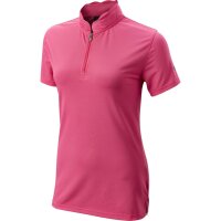 LADIES SCALLOPED COLLAR POLO PINK L