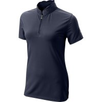 LADIES SCALLOPED COLLAR POLO NAVY L