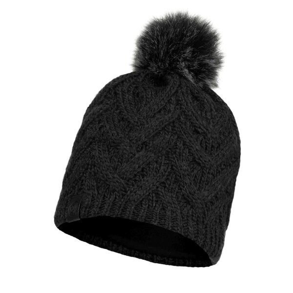 Buff Knitted & Fleece Band Hat CARYN GRAPHITE