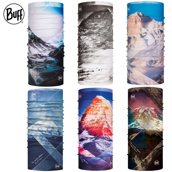 BUFF® Original MOUNTAIN COLLECTION Halstuch (4 Designs zur Auswahl, EcoStretch) Schlauchschal, Schlauchtuch, Multifunktionstuch