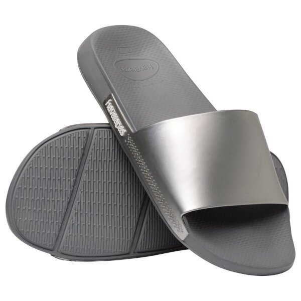 HAVAIANAS SLIDE CLASSIC METALLIC STEEL GREY 39/40