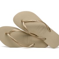 HAVAIANAS SLIM SAND GREY/LIGHT GOLDEN 35/36