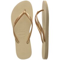 HAVAIANAS SLIM SAND GREY/LIGHT GOLDEN 35/36