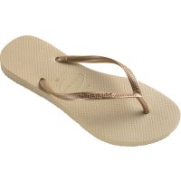 HAVAIANAS SLIM SAND GREY/LIGHT GOLDEN 39/40