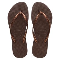 Havaianas SLIM DARK BROWN/METAL ACOUSED 39/40