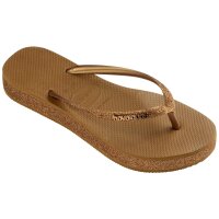 HAVAIANAS SLIM FLATFORM SPARKLE BRONZE EUR 37/38