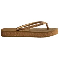 HAVAIANAS SLIM FLATFORM SPARKLE BRONZE EUR 37/38