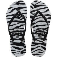 HAVAIANAS SLIM ANIMALS GLITTER BLACK 39/40