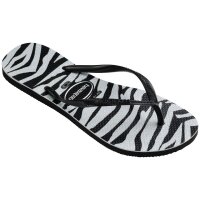 HAVAIANAS SLIM ANIMALS GLITTER BLACK 39/40