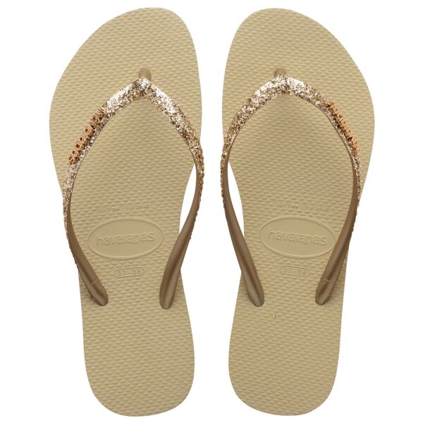 HAVAIANAS SLIM GLITTER II SAND GREY 33/34