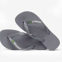 HAVAIANAS BRASIL LOGO STEEL GREY/STEEL GREY 35/36