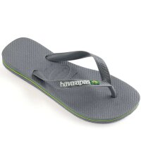 HAVAIANAS BRASIL LOGO STEEL GREY/STEEL GREY 35/36