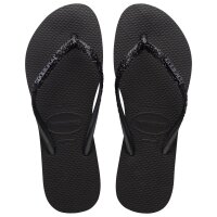 HAVAIANAS SLIM GLITTER II BLACK/DARK GREY 41/42