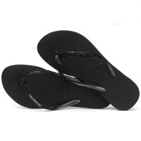 HAVAIANAS SLIM GLITTER II BLACK/DARK GREY 41/42