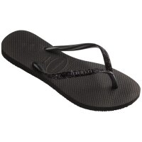 HAVAIANAS SLIM GLITTER II BLACK/DARK GREY 41/42