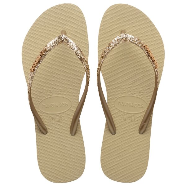 HAVAIANAS SLIM GLITTER II SAND GREY EU: 31/32