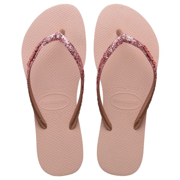 HAVAIANAS SLIM GLITTER II BALLET ROSE/GOLDEN BLUSH 31/32