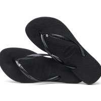 HAVAIANAS SLIM CRYSTAL SW II BLACK 37/38