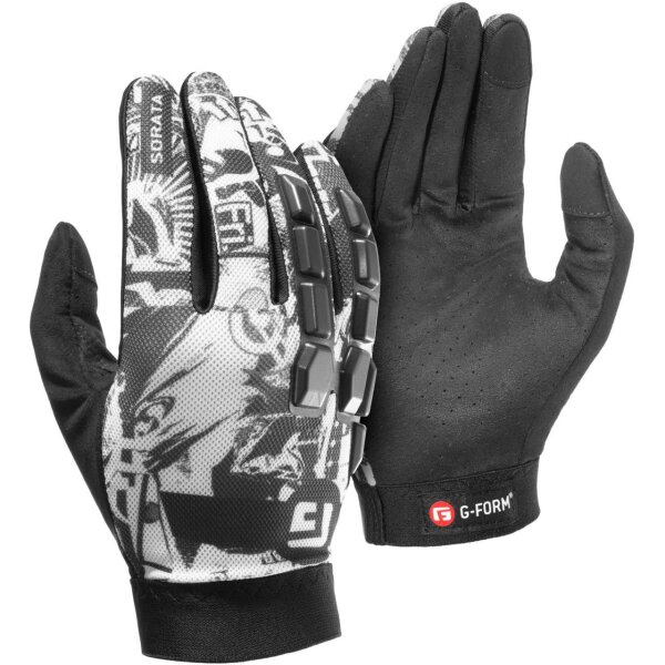 G-Form Sorata Kinder Fahrrad Handschuhe 2er Set BMX MTB Downhill (L/XL, Street Art)