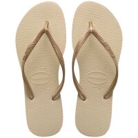 HAVAIANAS SLIM SAND GREY/LIGHT GOLDEN 25/26