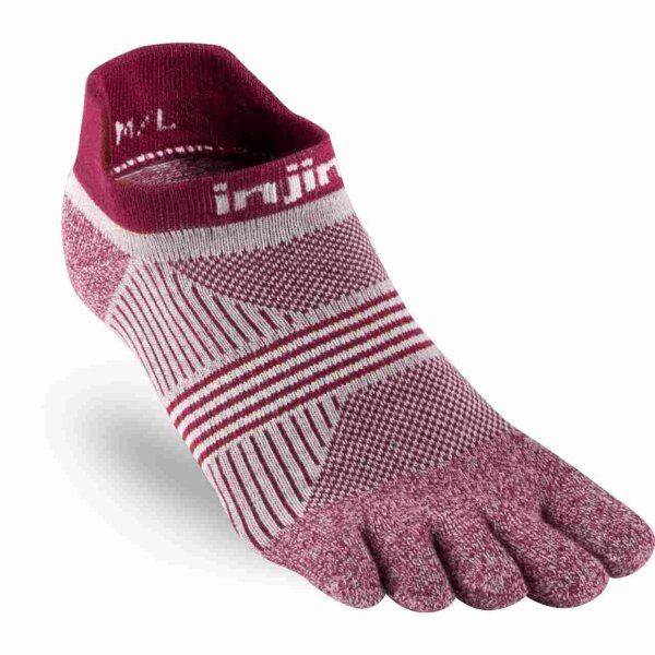 Injinji WOMENS RUN LIGHTWEIGHT NO SHOW COOLMAX CHERRY