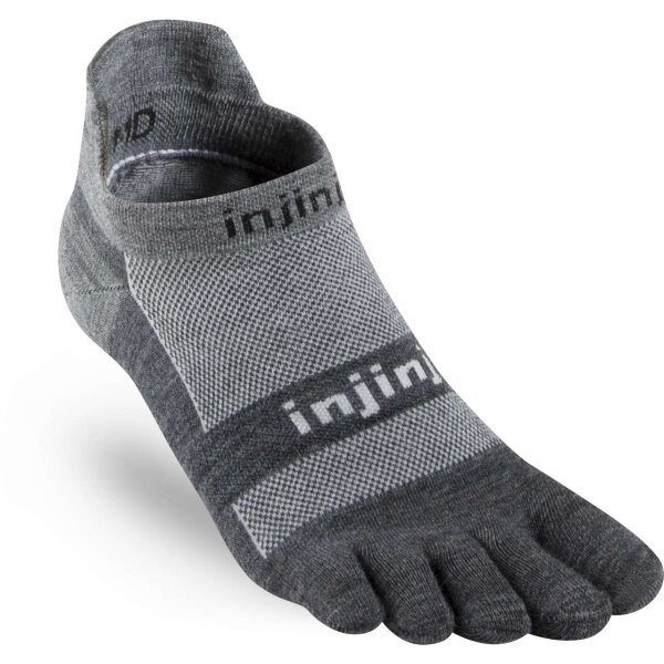 Injinji RUN LIGHTWEIGHT NO SHOW WOOL CHARCOAL