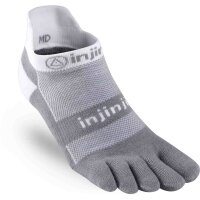 Injinji RUN MIDWEIGHT NO SHOW WHITE/GRAY