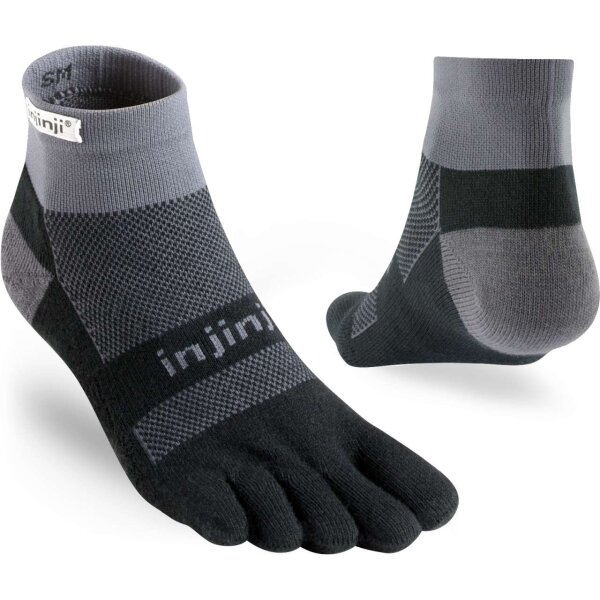 Injinji RUN MIDWEIGHT MINI-CREW BLACK /GRAY L