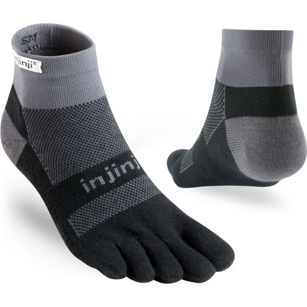 Injinji RUN MIDWEIGHT MINI-CREW BLACK /GRAY XL