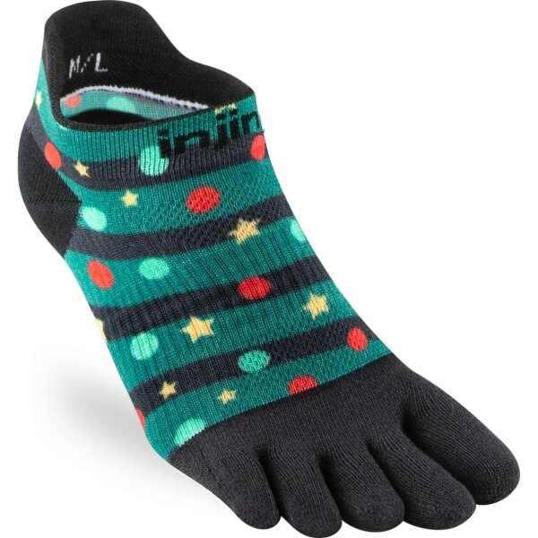 Injinji WOMENS RUN LIGHTWEIGHT NO-SHOW SPECTRUM JINGLE XS/S