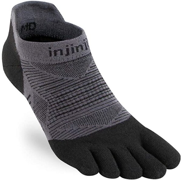 Injinji RUN ORIGINAL WEIGHT NO-SHOW BLACK L