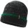Dexshell  Cuffed Beanie - Black melange/Green edge - L/XL