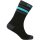 Dexshell Ultra Dri Sock With in Cuff Seal Crew length - Black/Aqua - XL