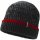 Dexshell  Cuffed Beanie - Black melange/Red Edge - L/XL