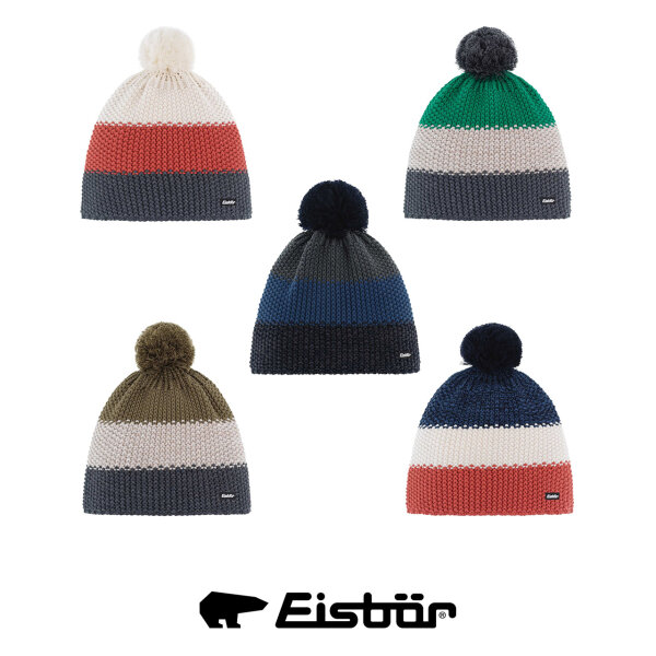 Eisbär Mütze Star Pompon RL MÜ (5 Designs zur Auswahl)