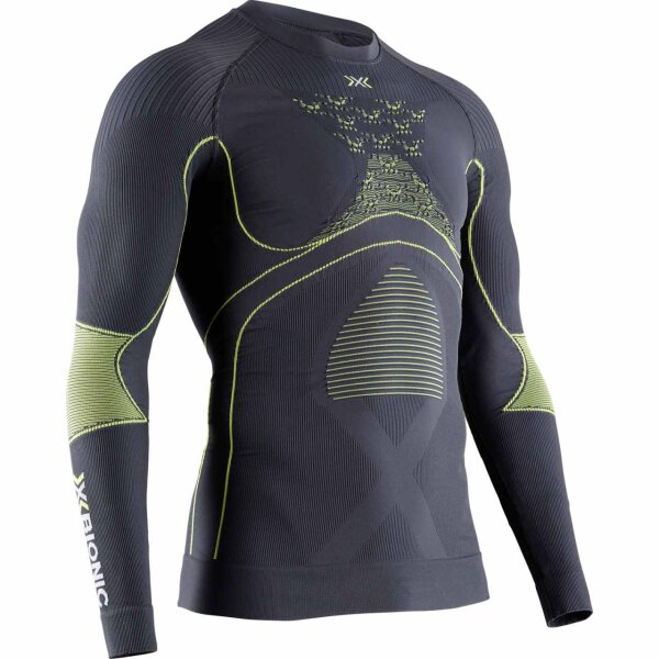 X-BIONIC® ENERGY ACCUMULATOR 4.0 SHIRT LG SL MEN CHARCOAL/YELLOW SIZE XXL