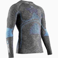X-BIONIC® ENERGY ACCUMULATOR 4.0 MELANGE SHIRT LG SL MEN DARK GREY MELANGE/BLUE XL